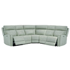 104  W 3-Color Genuine Leather Power Reclining sectional sofa With Zero Gravity, USB&USB-C Ports, 2StationaryArmlesschairs