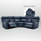 104  W 3-Color Genuine Leather Power Reclining sectional sofa With Zero Gravity, USB&USB-C Ports, 2StationaryArmlesschairs