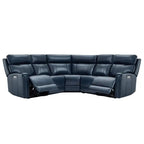 104  W 3-Color Genuine Leather Power Reclining sectional sofa With Zero Gravity, USB&USB-C Ports, 2StationaryArmlesschairs