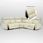 104  W 3-Color Genuine Leather Power Reclining sectional sofa With Zero Gravity, USB&USB-C Ports, 2StationaryArmlesschairs