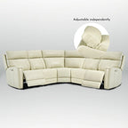 104  W 3-Color Genuine Leather Power Reclining sectional sofa With Zero Gravity, USB&USB-C Ports, 2StationaryArmlesschairs