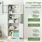 Costway 58.5 Tall Bathroom Storage Cabinet Freestanding Linen Cabinet - See Details