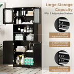 Costway 58.5 Tall Bathroom Storage Cabinet Freestanding Linen Cabinet - See Details