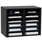 12 Compartments Office Literature Organizers with Adjustable and Removable Shelves Perfect Addition to Any Space
