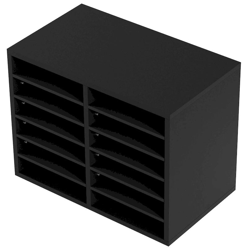 12 Compartments Office Literature Organizers with Adjustable and Removable Shelves Perfect Addition to Any Space