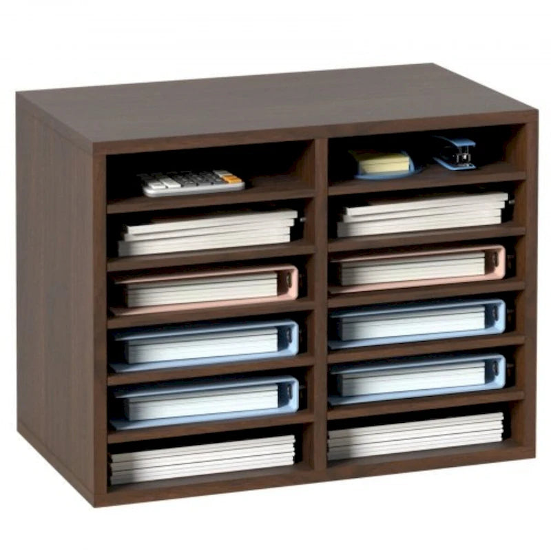 12 Compartments Office Literature Organizers with Adjustable and Removable Shelves Perfect Addition to Any Space
