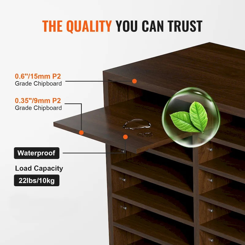 12 Compartments Office Literature Organizers with Adjustable and Removable Shelves Perfect Addition to Any Space