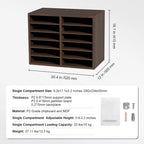 12 Compartments Office Literature Organizers with Adjustable and Removable Shelves Perfect Addition to Any Space