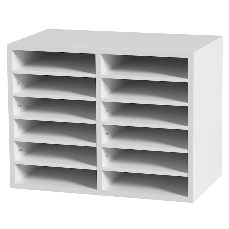 12 Compartments Office Literature Organizers with Adjustable and Removable Shelves Perfect Addition to Any Space