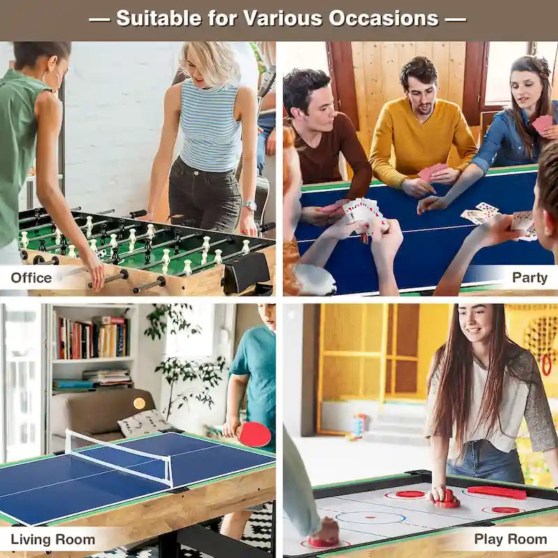 Costway 10-in-1 Combo Game Table Set, Multi Game Table for Home, Game - See Details