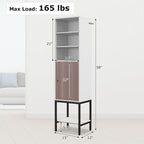 Costway 57 Bathroom Tall Cabinet with 1 Door and 4 Shelves - See Details
