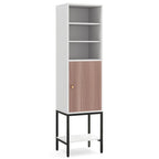 Costway 57 Bathroom Tall Cabinet with 1 Door and 4 Shelves - See Details