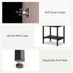 Costway 57 Bathroom Tall Cabinet with 1 Door and 4 Shelves - See Details