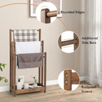 Gymax 3-Bar Freestanding Towel Rack w/ Bottom Storage Shelf