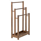 Gymax 3-Bar Freestanding Towel Rack w/ Bottom Storage Shelf