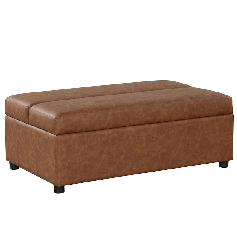 Roomfitters Twin Size Folding Ottoman Sleeper Bed with Mattress, Compact Convertible Guest Bed for Living Room