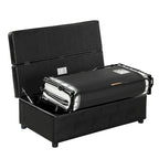 Roomfitters Twin Size Folding Ottoman Sleeper Bed with Mattress, Compact Convertible Guest Bed for Living Room