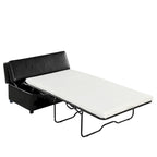 Roomfitters Twin Size Folding Ottoman Sleeper Bed with Mattress, Compact Convertible Guest Bed for Living Room