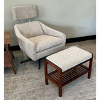 Solid Acacia Wood Padded Bench