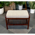Solid Acacia Wood Padded Bench