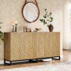 57.5  Inches Farmhouse Sideboard Buffet Cabinet with Doors for Kitchen