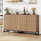 57.5  Inches Farmhouse Sideboard Buffet Cabinet with Doors for Kitchen