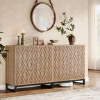57.5  Inches Farmhouse Sideboard Buffet Cabinet with Doors for Kitchen
