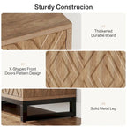 57.5  Inches Farmhouse Sideboard Buffet Cabinet with Doors for Kitchen