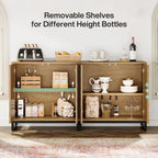 57.5  Inches Farmhouse Sideboard Buffet Cabinet with Doors for Kitchen