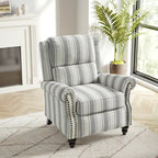 Nail-head Padded Seat Pushback Recliner Chair
