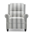 Nail-head Padded Seat Pushback Recliner Chair
