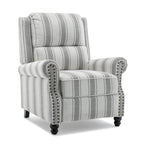 Nail-head Padded Seat Pushback Recliner Chair