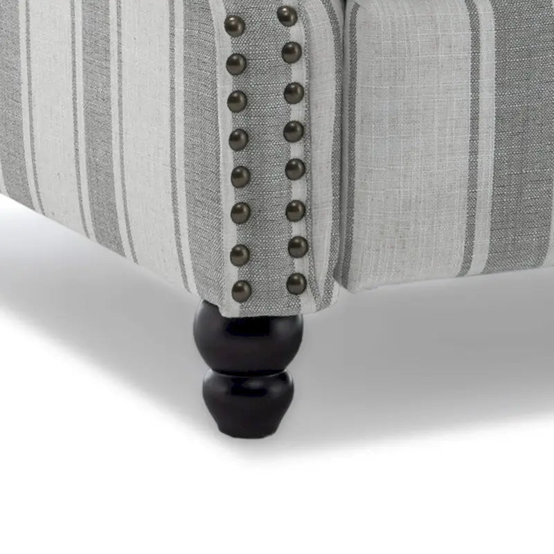 Nail-head Padded Seat Pushback Recliner Chair