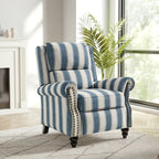 Nail-head Padded Seat Pushback Recliner Chair