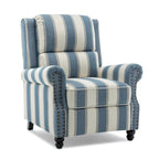 Nail-head Padded Seat Pushback Recliner Chair