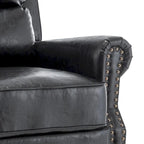 Nail-head Padded Seat Pushback Recliner Chair