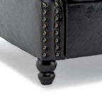 Nail-head Padded Seat Pushback Recliner Chair