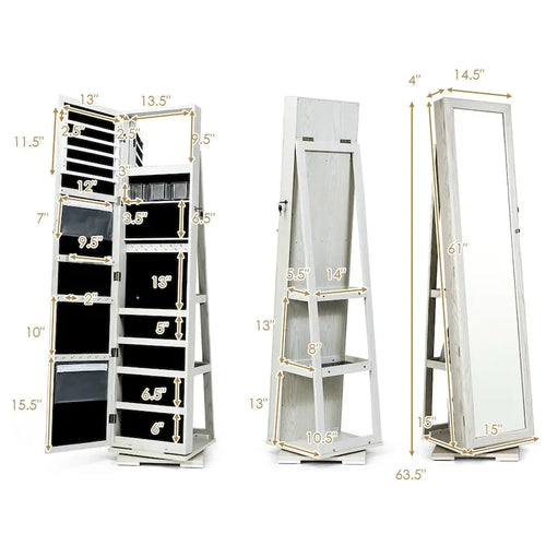 Armoire Jewelry Cabinet Standing Jewelry Organizer