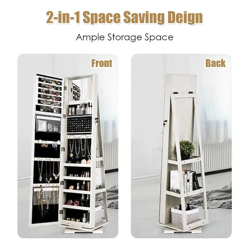 Armoire Jewelry Cabinet Standing Jewelry Organizer
