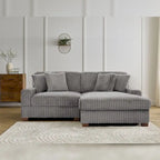 Upholstered Chenille Velvet L Shaped Couch Modular Sofa With Chaise Lounge