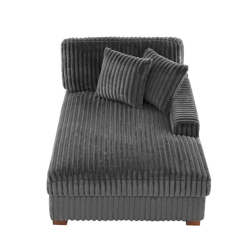 Upholstered Chenille Velvet L Shaped Couch Modular Sofa With Chaise Lounge