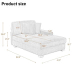 Upholstered Chenille Velvet L Shaped Couch Modular Sofa With Chaise Lounge