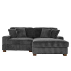 Upholstered Chenille Velvet L Shaped Couch Modular Sofa With Chaise Lounge