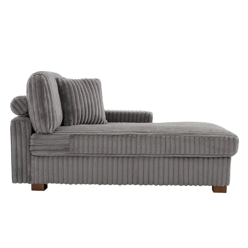 Upholstered Chenille Velvet L Shaped Couch Modular Sofa With Chaise Lounge