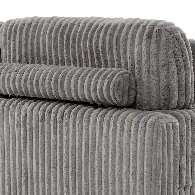 Upholstered Chenille Velvet L Shaped Couch Modular Sofa With Chaise Lounge