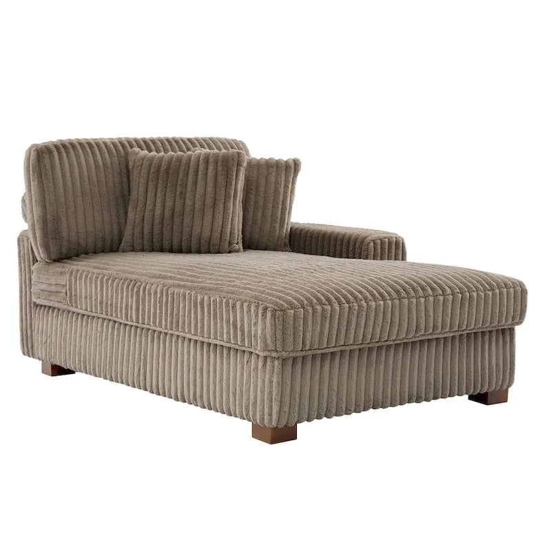 Upholstered Chenille Velvet L Shaped Couch Modular Sofa With Chaise Lounge
