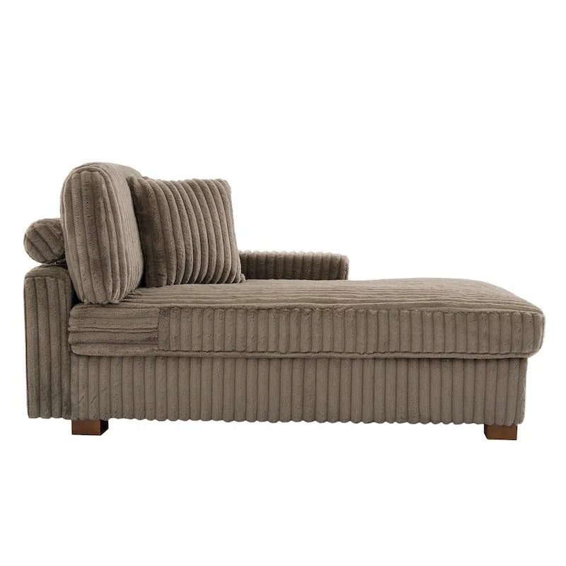 Upholstered Chenille Velvet L Shaped Couch Modular Sofa With Chaise Lounge