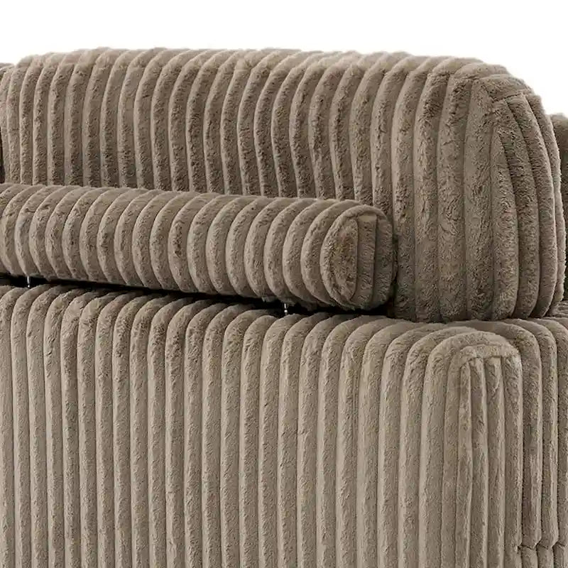 Upholstered Chenille Velvet L Shaped Couch Modular Sofa With Chaise Lounge