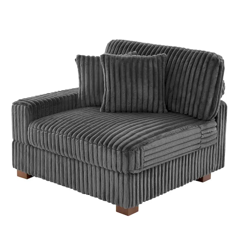 Upholstered Chenille Velvet L Shaped Couch Modular Sofa With Chaise Lounge
