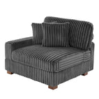 Upholstered Chenille Velvet L Shaped Couch Modular Sofa With Chaise Lounge